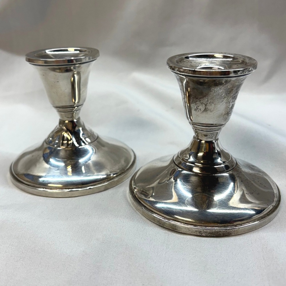 Mueck-Cary Candlesticks Unisex OS Silver Fair Sterling Weighted 810 Set of 2